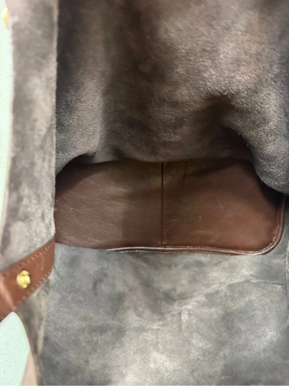 Michael Kors Dark Brown Suede Hobo with Gold Hardware